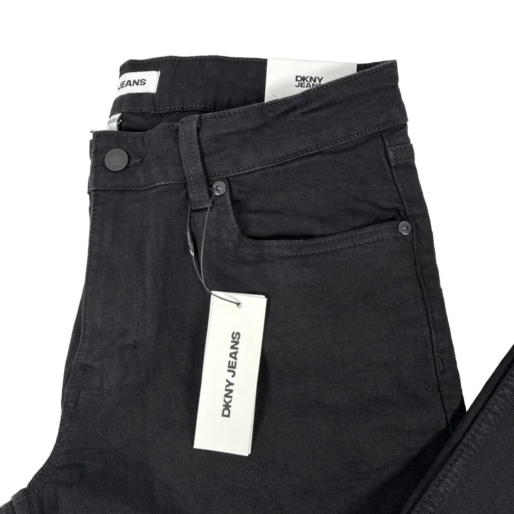 New Mens DKNY Jeans Bedford Slim Black Denim Size 33x30 NWT $79